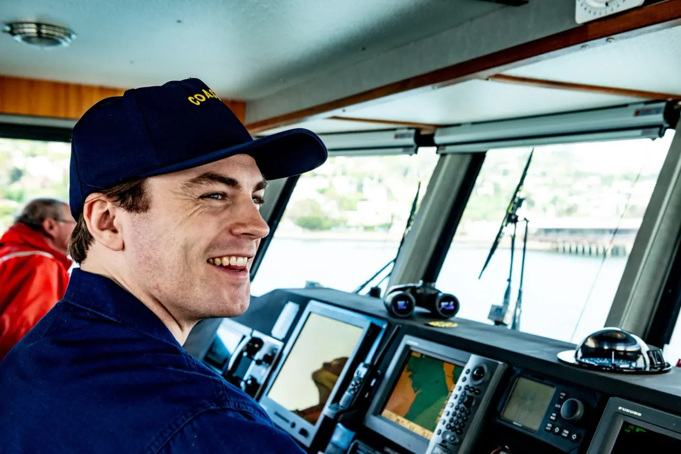 Captain at the helm