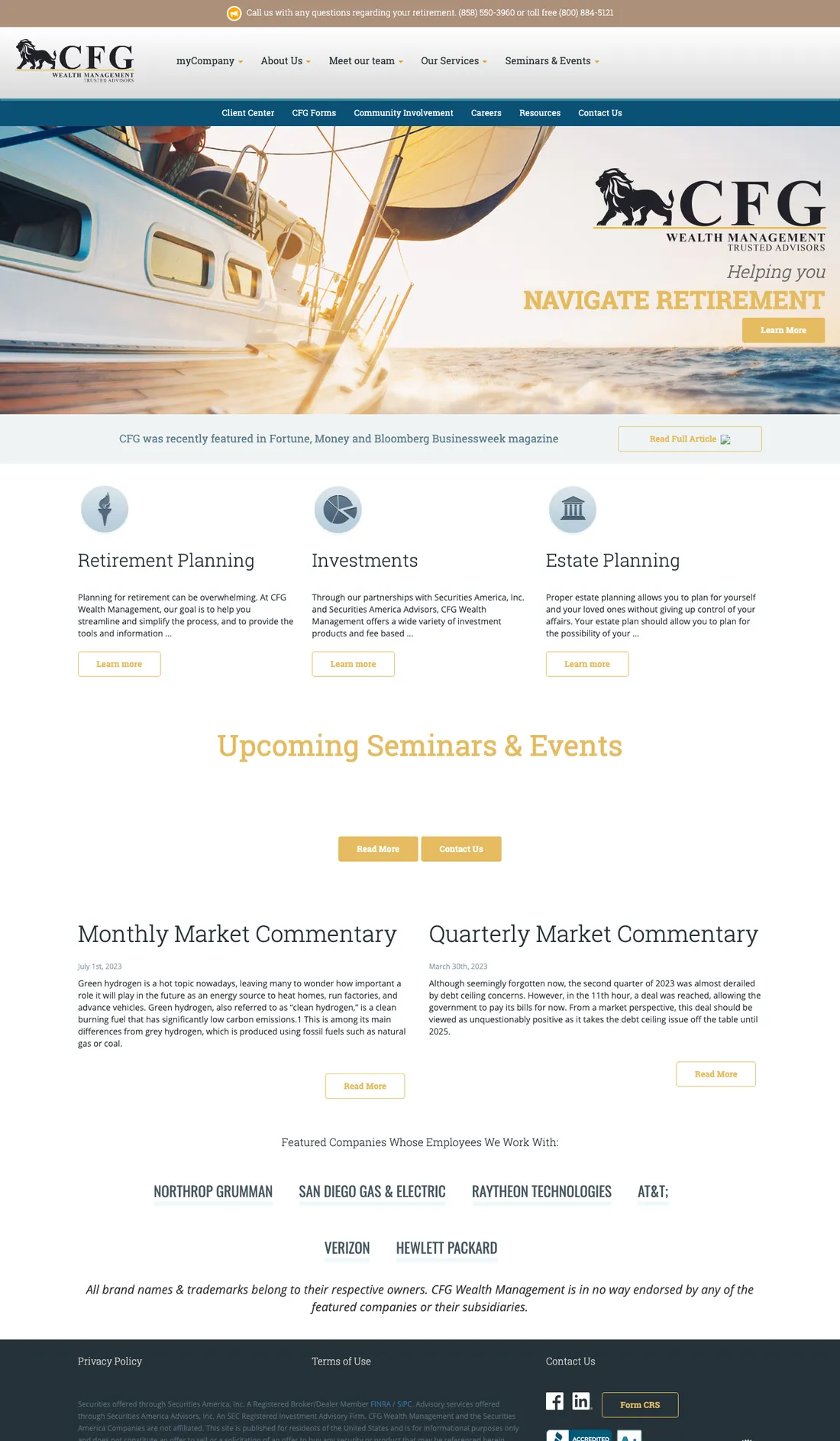 CFGWMT website, before the rebuild