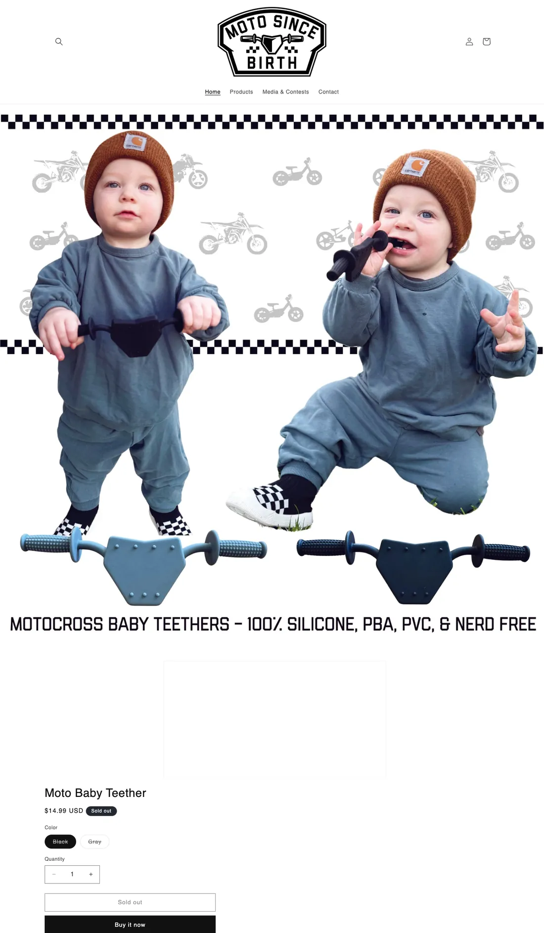 Moto Since Birth website, before the rebuild